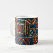 Patchwork stijl geborduurde  print koffiemok (Voorkant links)