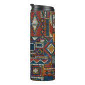 Patchwork stijl geborduurde print thermosbeker (Geroteerd rechts)