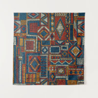 Patchwork stijl geborduurde  print