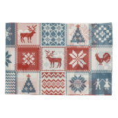 Patchwork stijl: Kerst ornamentaal patroon Kussensloop (Achterkant)