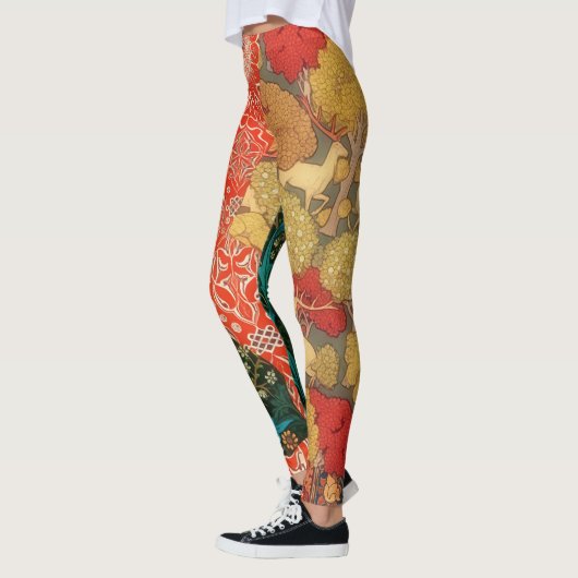 Patchwork  stijl Quilt Art Leggings (Links)
