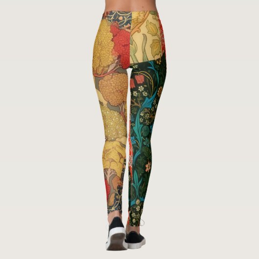 Patchwork stijl Quilt Art Leggings (Achterkant)
