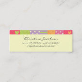 Patchwork-stijl Roepen Mini Visitekaartje (Achterkant)