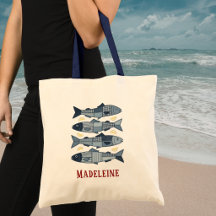 Patchwork Stijl Sardines Kust Strand Thema