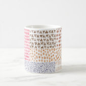 Patchwork stijl Schattige Doodle Patroon Koffiemok (Center)