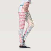 Patchwork stijl Schattige Doodle Patroon Leggings (Rechts)
