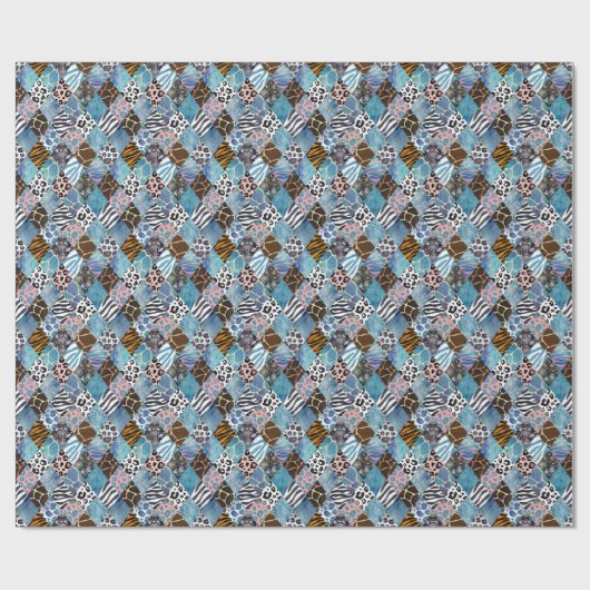 Patchwork stijl, waterverf collage patroon. cadeaupapier (Vlak)