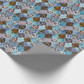 Patchwork stijl, waterverf collage patroon. cadeaupapier (Hoek)