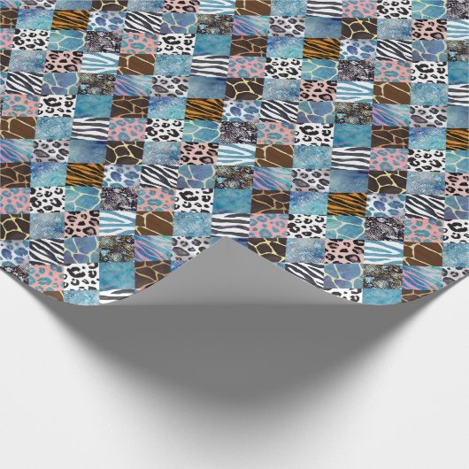 Patchwork stijl, waterverf collage patroon. cadeaupapier (Hoek)