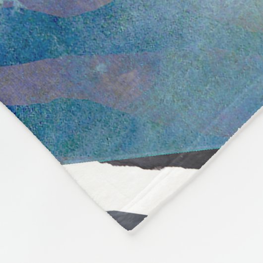 Patchwork stijl, waterverf collage patroon. fleece deken (Hoek)