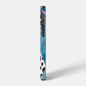 Patchwork stijl, waterverf collage patroon. iPhone hoesje (Linkerkant)