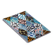 Patchwork stijl, waterverf collage patroon. notitieboek (Rechterzijde)