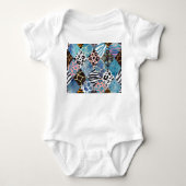 Patchwork stijl, waterverf collage patroon. romper (Voorkant)