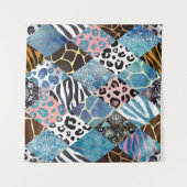 Patchwork stijl, waterverf collage patroon. wandkleed (Voorkant (horizontaal))