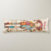 Patchwork Stoffen Meisje Lichaamskussen (Voorkant)