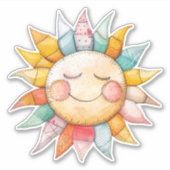 Patchwork Sun Sticker (Voorkant)