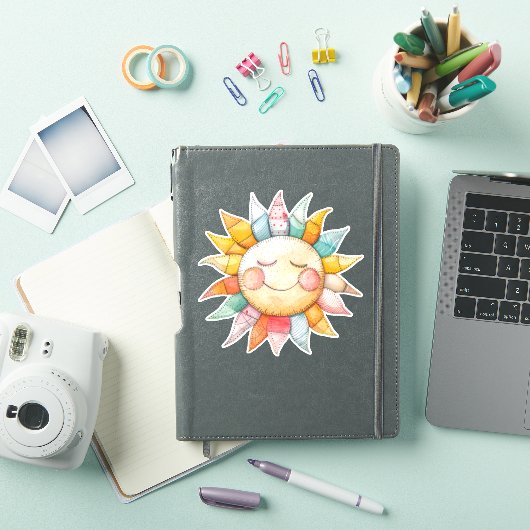 Patchwork Sun Sticker (iPad Cover)