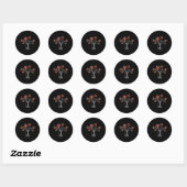 Patchwork sy Jar Grappig Quilt Blok Bloem Ronde Sticker (Vel)