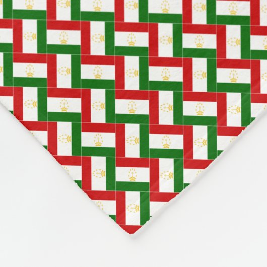 Patchwork Tadzjikistan Vlag Patroon Fleece Deken (Hoek)