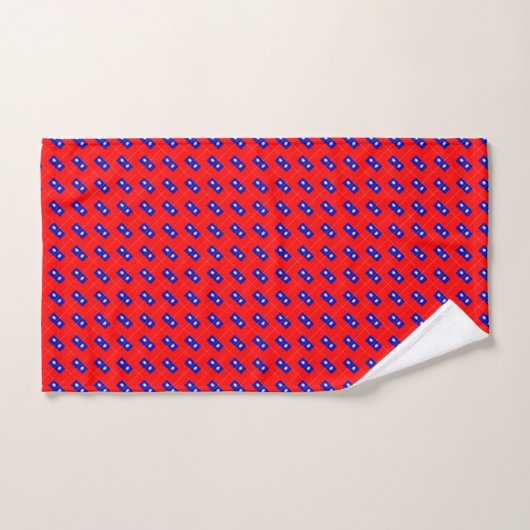 Patchwork Taiwan Vlag patroon Bad Handdoek (Handdoek)