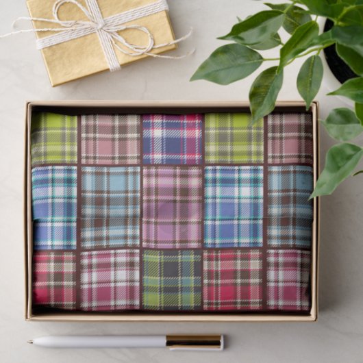 Patchwork Tartan | Scottish Fabric Style Tissuepapier (Geschenk)