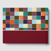 Patchwork Teddy Bear, Baby shower Gastenboek (Achterkant)