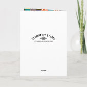 Patchwork Teddy Bear, Baby shower Hartelijk dank Bedankkaart (Achterkant)