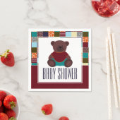Patchwork Teddy Bear, Baby shower Servet (Insitu)