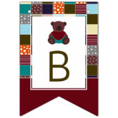 Patchwork Teddy Bear, Baby shower Vlaggetjes (Derde vlag)