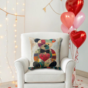 Patchwork Teddy Bear-Sierkussen Kussen
