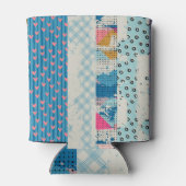 Patchwork Tegels Naadloos Patroonontwerp Blikjeskoeler (Achterkant)