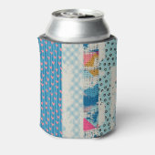 Patchwork Tegels Naadloos Patroonontwerp Blikjeskoeler (Blikje Achterkant)