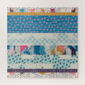 Patchwork Tegels Naadloos Patroonontwerp Legpuzzel (Horizontaal)