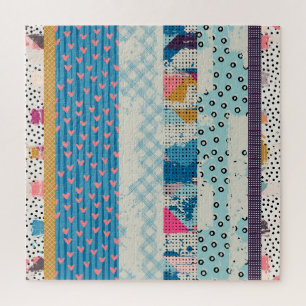Patchwork Tegels Naadloos Patroonontwerp Legpuzzel