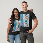 Patchwork Tegels Naadloos Patroonontwerp T-shirt (Unisex)