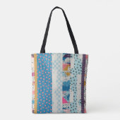 Patchwork Tegels Naadloos Patroonontwerp Tote Bag (Achterkant)
