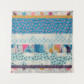 Patchwork Tegels Naadloos Patroonontwerp Wandkleed (Voorkant (horizontaal))