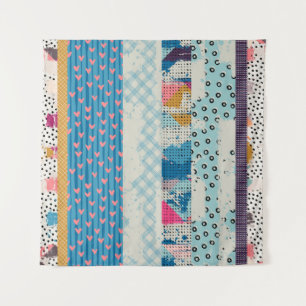 Patchwork Tegels Naadloos Patroonontwerp Wandkleed