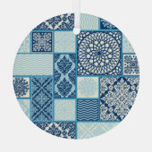 Patchwork tegels, naadloze achtergrond. glas ornament (Achterkant)