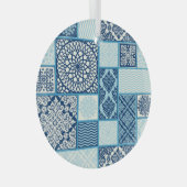 Patchwork tegels, naadloze achtergrond. glas ornament (Voorkant Rechts)