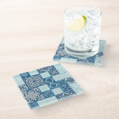 Patchwork tegels, naadloze achtergrond. glazen onderzetter (Schuin)