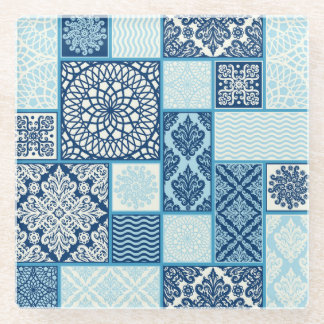 Patchwork tegels, naadloze achtergrond. glazen onderzetter