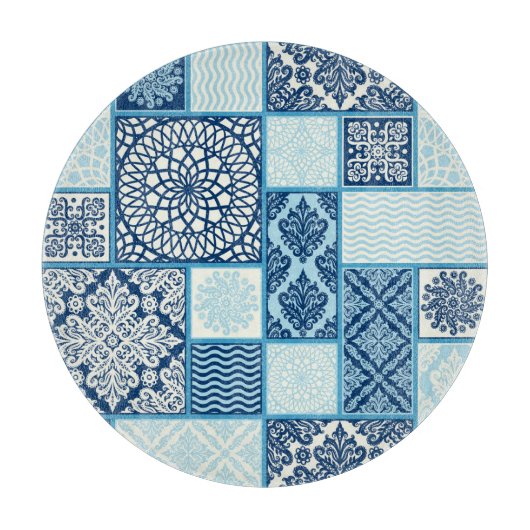 Patchwork tegels, naadloze achtergrond. snijplank (Voorkant)