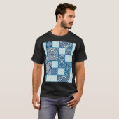 Patchwork tegels, naadloze achtergrond. t-shirt (Voorkant volledig)