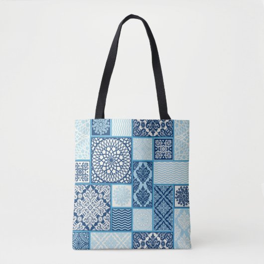 Patchwork tegels, naadloze achtergrond. tote bag (Voorkant)