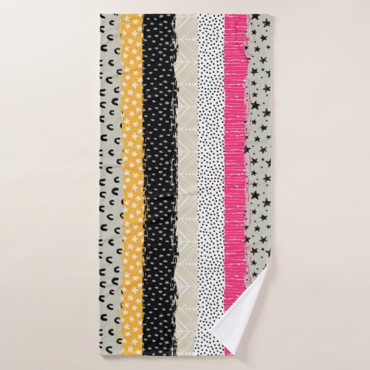 Patchwork Tegels: Veelzijdig naadloos ontwerp. Badhanddoek (Badhanddoek)