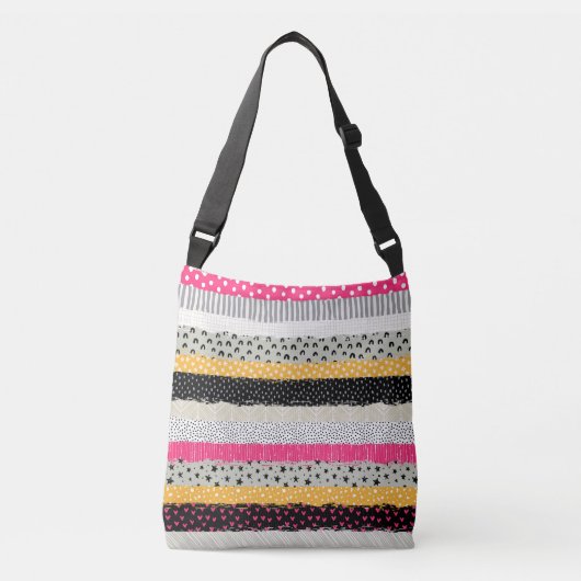 Patchwork Tegels: Veelzijdig naadloos ontwerp. Crossbody Tas (Voorkant)