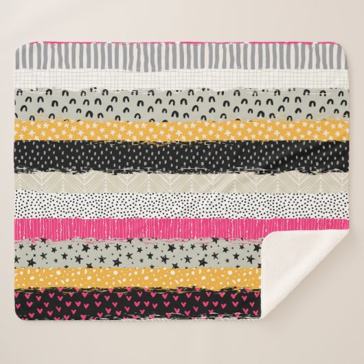 Patchwork Tegels: Veelzijdig naadloos ontwerp. Sherpa Deken (Voorkant (horizontaal))