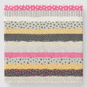 Patchwork Tegels: Veelzijdig naadloos ontwerp. Stenen Onderzetter