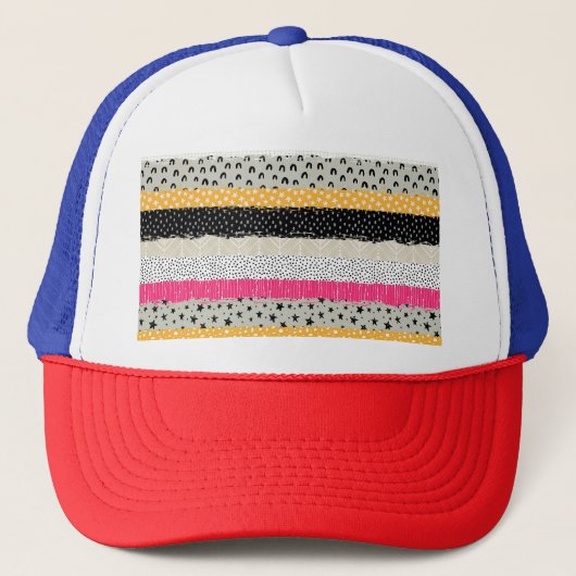 Patchwork Tegels: Veelzijdig naadloos ontwerp. Trucker Pet (Voorkant)